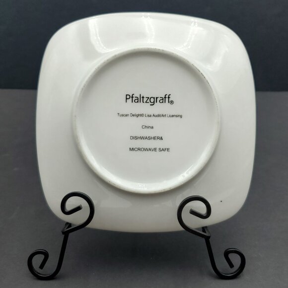 SIX Pfaltzgraff Tuscan Delight Appetizer Plates Lisa Audit Tuscan Olives Plates - Picture 7 of 8